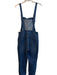 Madewell Size Medium Med Dark Wash Cotton Blend Straight Cut Side Zip Overalls Med Dark Wash / Medium
