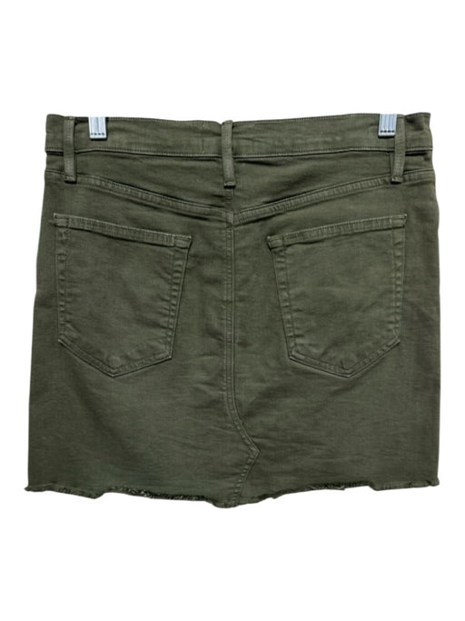 Frame Size 29 Army Green Cotton Denim Zip Fly Skirt Army Green / 29