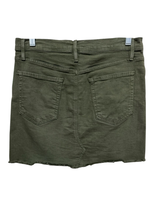 Frame Size 29 Army Green Cotton Denim Zip Fly Skirt Army Green / 29