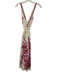 Farm Rio Size S White, Pink & Red Cotton Floral Criss Cross Back Halter Dress White, Pink & Red / S