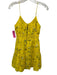Alice + Olivia Size 2 Yellow & Green Cotton & Silk Floral Spaghetti Strap Dress Yellow & Green / 2