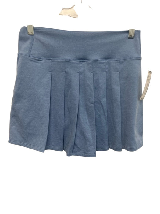 Vuori Size S Blue Gray Polyester Blend Mid Rise Pleated Skort Skirt Blue Gray / S