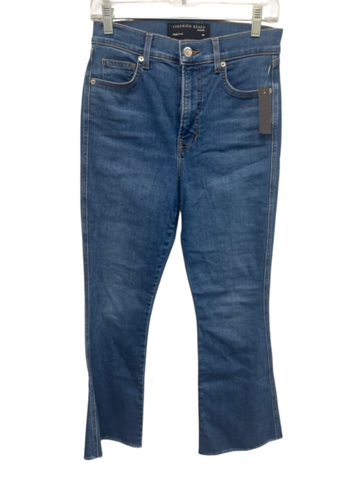 Veronica Beard Jeans Size 28 Medium Wash Cotton Denim Raw Hem High Rise Jeans Medium Wash / 28
