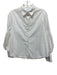 The Shirt Rochelle Behrens Size M White Cotton Long Sleeve Button Up Shirt Top White / M