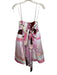 Aje. Size 12 White & Pink Cotton Spaghetti Strap Striation Pleated Detail Dress White & Pink / 12
