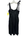 Sofie the Label Size M Black Cotton Tie Shoulder Structured Bodice Tiered Dress Black / M