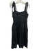 Sofie the Label Size M Black Cotton Tie Shoulder Structured Bodice Tiered Dress Black / M