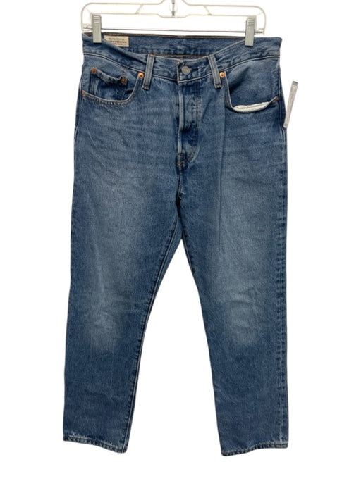 Levi Size 28 Medium Wash Cotton Mid Rise Zip Fly Jeans Medium Wash / 28