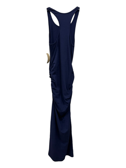 Michael Stars Size XS Navy Blue Cotton Blend Sleeveless Ruched Midi Dress Navy Blue / XS