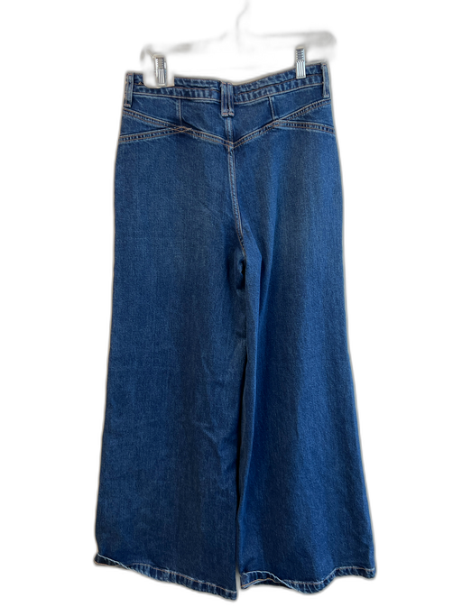 We The Free Size 29 Dark Wash Cotton High Rise Patch Pocket Zip Fly Jeans Dark Wash / 29