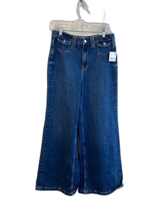 We The Free Size 29 Dark Wash Cotton High Rise Patch Pocket Zip Fly Jeans Dark Wash / 29