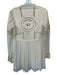Free People Size 4 Cream Nylon Long Sleeve lace top V Neck Dress Cream / 4