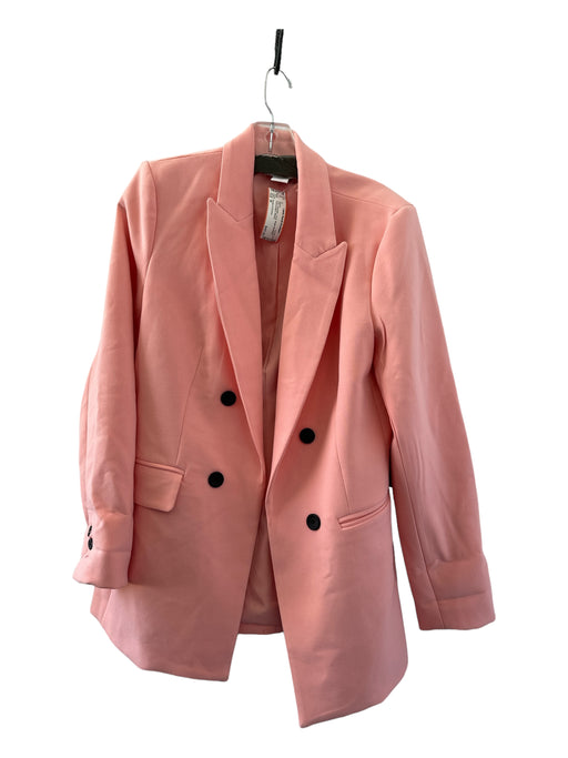 House of Harlow Size M Pink Polyester Long Single Breasted Heavyweight Blazer Pink / M