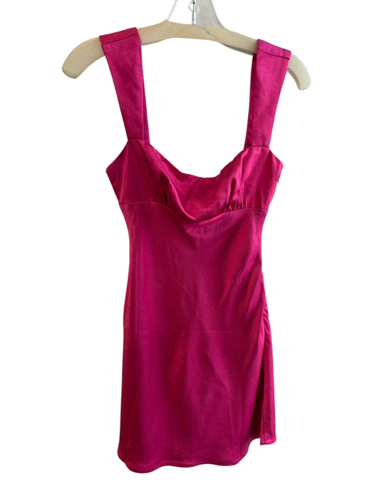 Princess Polly Size 2 Hot pink Polyester Lined Sleeveless Side Zip Dress Hot pink / 2