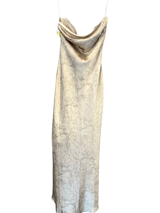 4th Reckless Size Small Champagne Polyester Strapless All Over Print Dress Champagne / Small