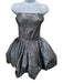 Akira Size M Silver Polyester Sleeveless Pleats Shimmer Puff Dress Silver / M