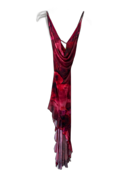 Akira Size S Red & Multi Polyester Polyester Sleeveless Mesh Dress Red & Multi / S