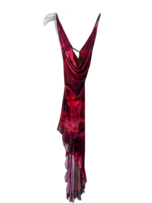 Akira Size S Red & Multi Polyester Polyester Sleeveless Mesh Dress Red & Multi / S
