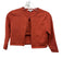 Miaou Rust Orange Viscose & Nylon Spaghetti Strap Knit 1/2 sleeve Jacket Set Rust Orange / XS/S