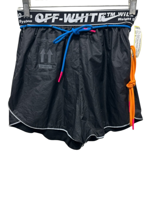 Nike / Off White Size S Black & Blue Nylon Elastic Waistband Athletic Shorts Black & Blue / S