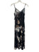ALLSAINTS Size 4 Black, Brown & White Polyester Spaghetti Strap Satin Slip Dress Black, Brown & White / 4