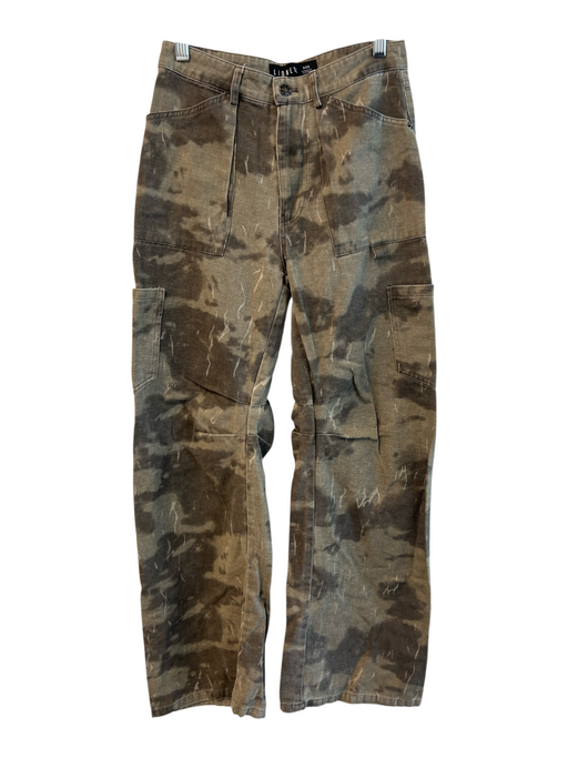 Lioness Size XXS Green Cotton High Rise Camoflage Zip Fly Barrel Pants Green / XXS