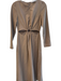 Zara Size XS Brown Polyester Long Sleeve solid color Cut Out Design Dress Brown / XS