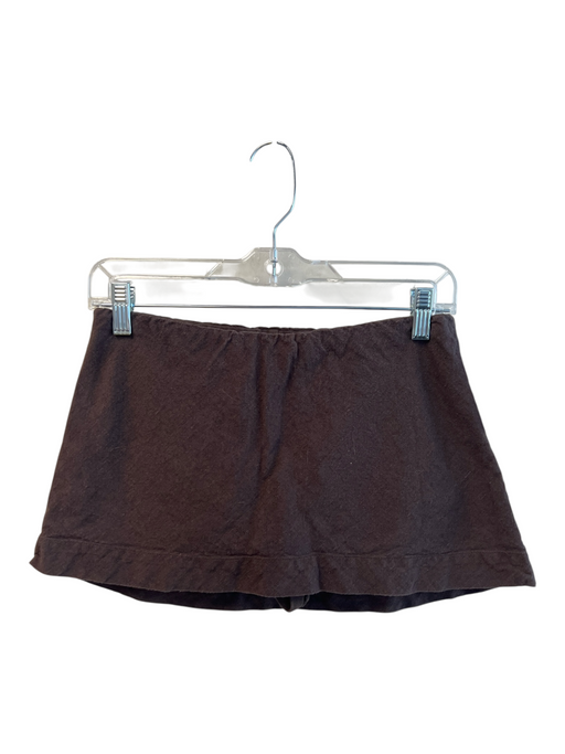 Free People Size XS Brown No Fabric Tag Elastic Waist solid color Mini Skirt Brown / XS