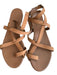 Jenni Kayne Shoe Size 38 Brown Leather Flat Strappy Ankle Buckle Sandal Shoes Brown / 38