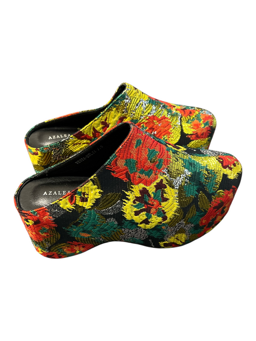 AZALEA WANG Shoe Size 7.5 Multi Manmade Material Abstract Closed Toe Shoes Multi / 7.5