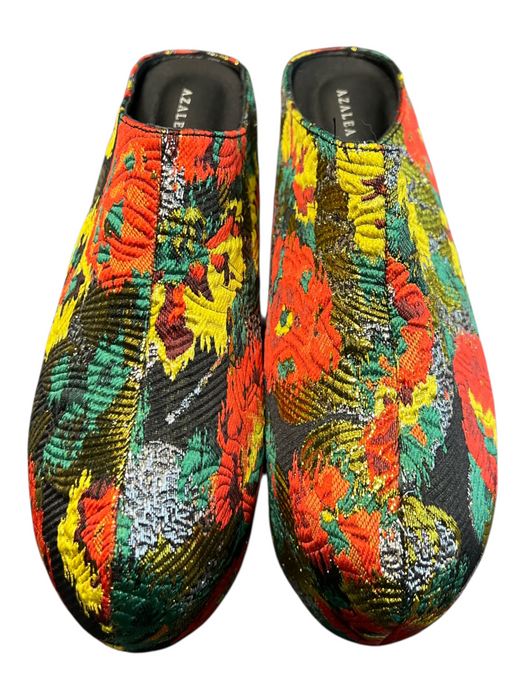 AZALEA WANG Shoe Size 7.5 Multi Manmade Material Abstract Closed Toe Shoes Multi / 7.5