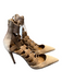 Aquazzura Shoe Size 38 Beige Suede Lace Up Stiletto Pointed Toe Back Zip Shoes Beige / 38