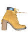 Timberland Shoe Size 6.5 Burnt Orange Suede Ankle Bootie lace up Heel Boots Burnt Orange / 6.5