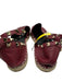 Valentino Shoe Size 38 Red Beige Navy Leather Rockstud Round Toe Espadrille Red Beige Navy / 38