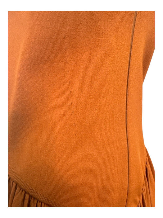 Khaite Size M Orange Viscose Blend Spaghetti Strap Midi Stretch Dress Orange / M
