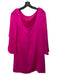 Milly Size 4 Bright Pink Silk Blend V Back Shift Dress 1/2 Flutter Sleeve Dress Bright Pink / 4