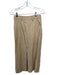 Intermix Size 2 Beige Linen Blend Wrap Knee Length Slit Flat Pockets Skirt Set Beige / 2