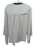 Ramy Brook Size M Gray White Polyester Suplice Front Tie Side Long Sleeve Top Gray White / M