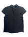 Ted Baker Size 3 Black Polyester Crepe Short Sleeve Pearl Collar Top Black / 3