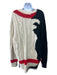 Alexander McQueen Size M Black White Red Cotton Cable Knit Long Sleeve Sweater Black White Red / M