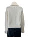 Moncler Size XS White Navy Red Acrylic Knit Turtleneck Crop Logo Sweater White Navy Red / XS