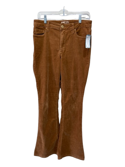 KUT Size 6 Brown Cotton Blend Corduroy Flare Mid Rise 5 Pocket Pants Brown / 6