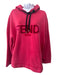 Fendi Size S Red Cotton Hood Logo Long Sleeve Velvet Logo Sweatshirt Red / S