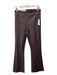 Frame Size 2 Brown Lyocell blend Coated High Rise Elastic Waist Flare Pants Brown / 2