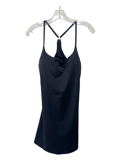 Outdoor Voices Size L Black Nylon Blend Spaghetti Strap Shelf Bra Dress Black / L