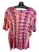 Raquel Allegra Size 2 Pink Orange & White Cotton Tie Dye Short Sleeve Top Pink Orange & White / 2