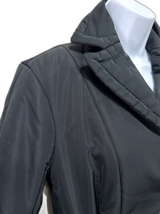 Louis Vuitton Size 36 Black Polyester & Silk Belt Loops Snap Button Front Coat Black / 36