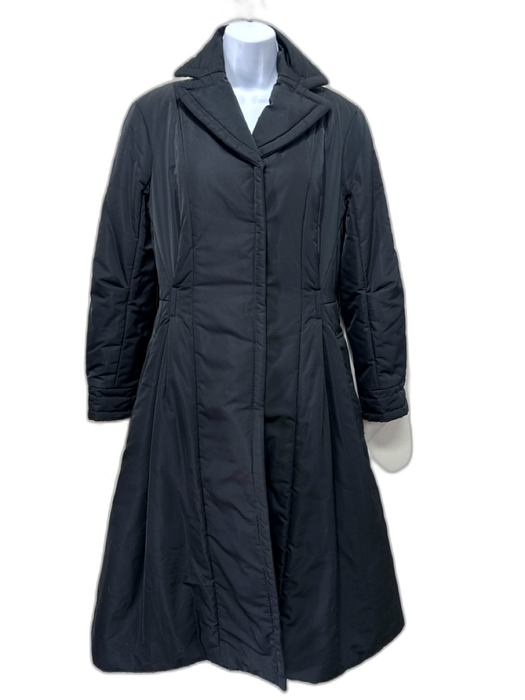 Louis Vuitton Size 36 Black Polyester & Silk Belt Loops Snap Button Front Coat Black / 36