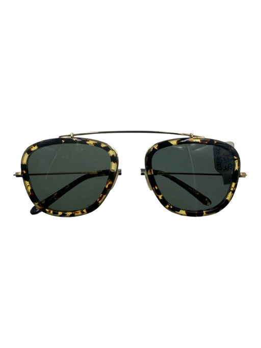 Krewe Black, Brown & Gold Metal Acetate Tortoise Bar Case Inc. Sunglasses Black, Brown & Gold