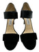 Jimmy Choo Shoe Size 37.5 Black Leather & Suede open toe Closed Heel Midi Pumps Black / 37.5